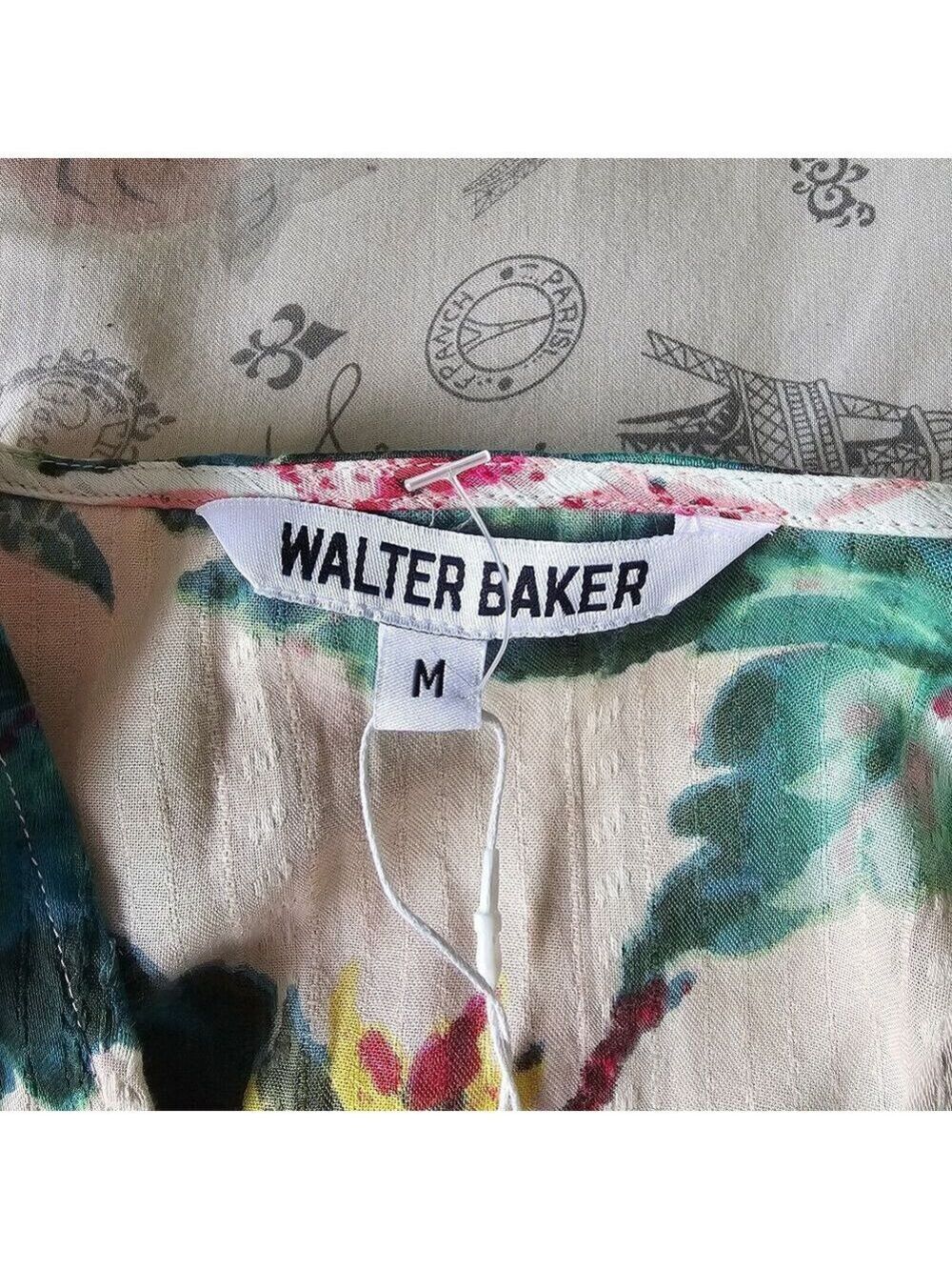 Walter Baker Fabienne Blush Azalea Floral Midi Dress Size M - Picture 8 of 12